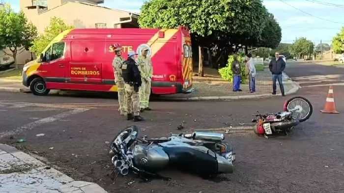 dois-motociclistas-ficam-feridos-em-acidente-no-bairro-floresta,-em-cascavel