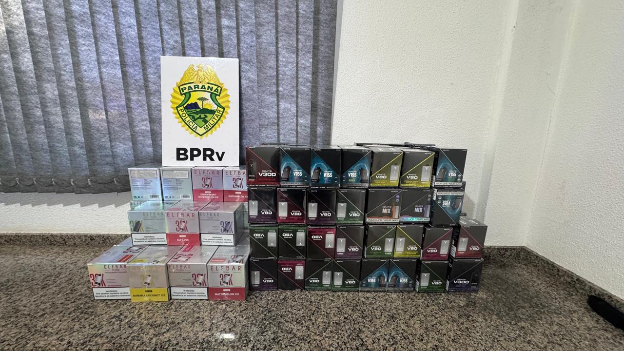 policia-rodoviaria-apreende-quase-mil-cigarros-eletronicos-contrabandeados-na-pr-486