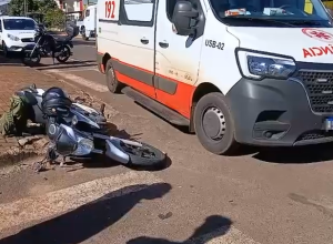 motociclista-fica-ferido-em-acidente-com-carro-no-bairro-claudete,-em-cascavel