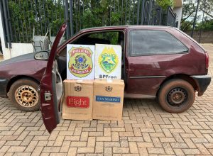 pf-e-bpfron-apreendem-veiculo-com-15-caixas-de-cigarros-contrabandeados-em-guaira