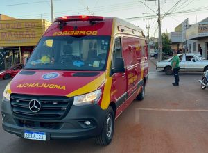 acidente-entre-motos-deixa-mulher-ferida-no-bairro-taruma,-em-cascavel