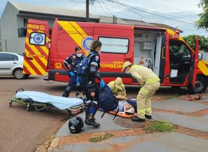 motociclista-fica-ferida-em-acidente-entre-carro-e-moto-na-zona-norte-de-cascavel