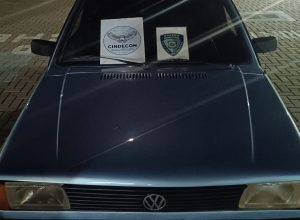 guarda-municipal-recupera-carro-furtado,-mas-suspeito-foge-para-area-de-mata-em-cascavel